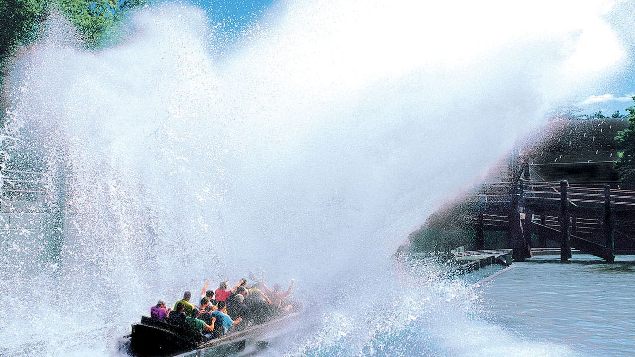 Boston Tea Party water ride at Canobie Lake Park