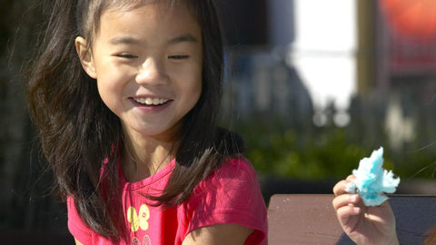 Young girl at Dancing Bear Canteen
