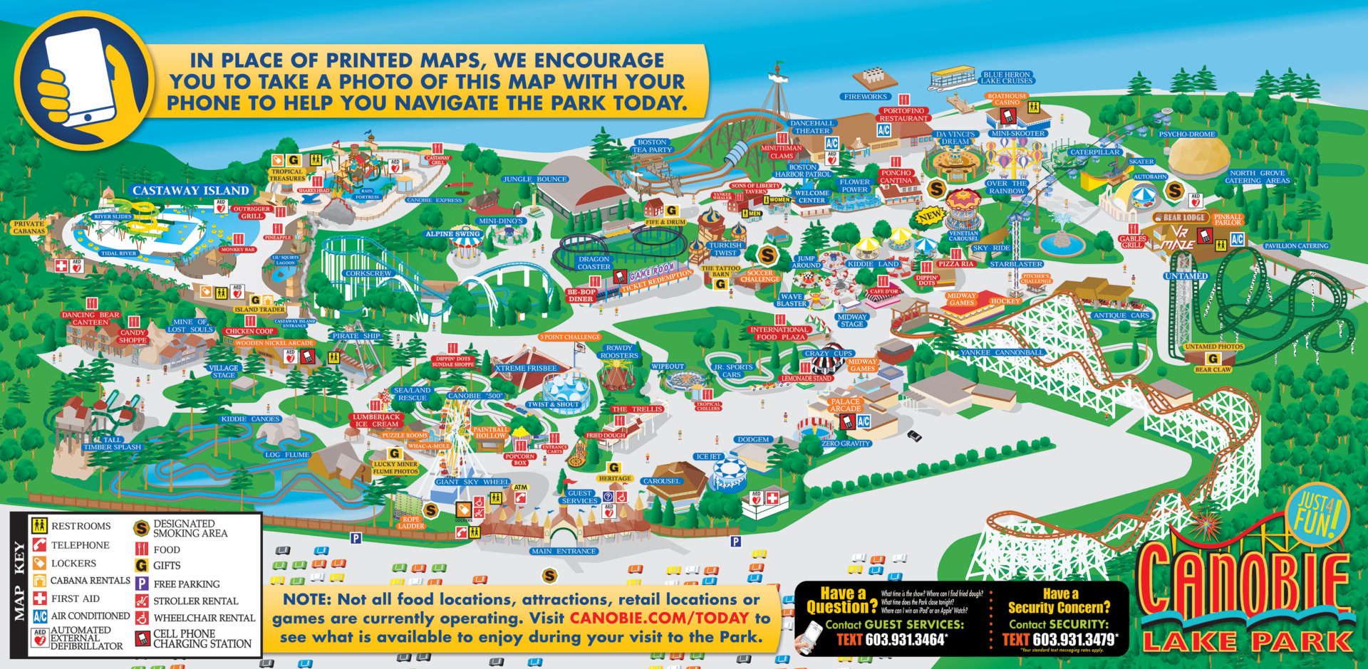 Park Map Canobie Lake Park