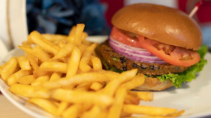 Burger aux haricots noirs